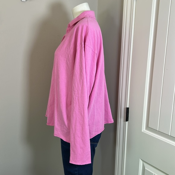 Frank and Eileen PATRICK Popover Henley Shirt Pink Lemonade HERITAGE JERSEY LNEW - Picture 3 of 9